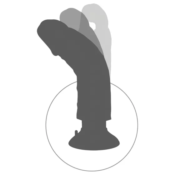 King Cock 10 tapadókorongos vibrátor (25 cm, natúr)