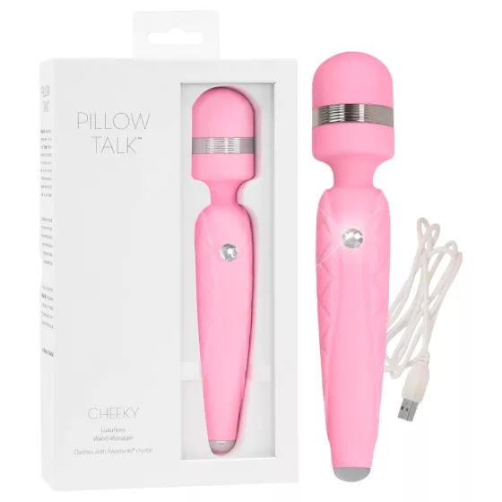 Pillow Talk Cheeky Wand - akkus masszírozó vibrátor (pink)