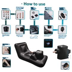 Dark Magic - elemes szexgép ággyal (fekete)