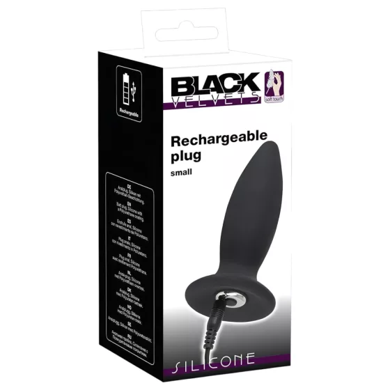 Black Velvets S - akkus, kezdő anál vibrátor - kicsi (fekete)
