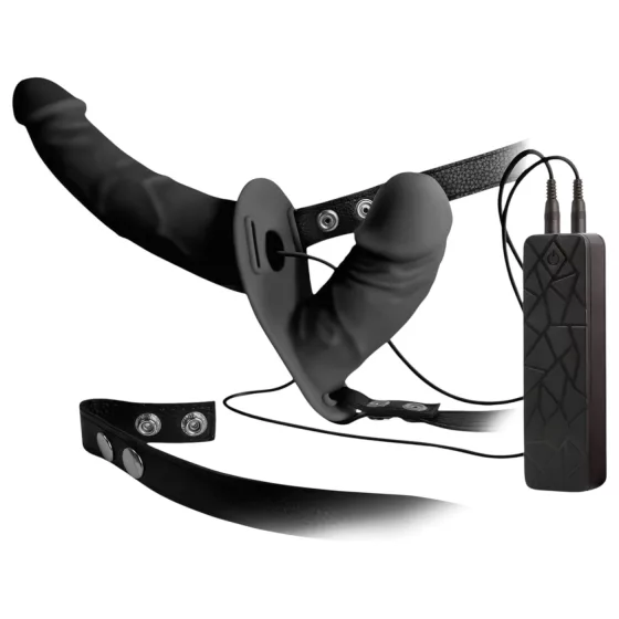 / Double Thruster - felcsatolható dupla vibrátor (fekete)