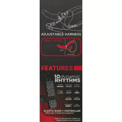 / Double Thruster - felcsatolható dupla vibrátor (fekete)