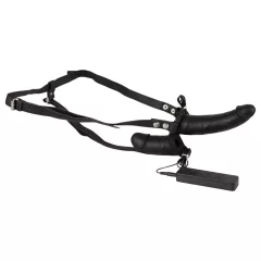 / Double Thruster - felcsatolható dupla vibrátor (fekete)