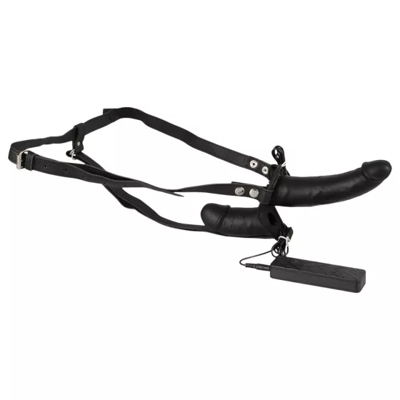 / Double Thruster - felcsatolható dupla vibrátor (fekete)