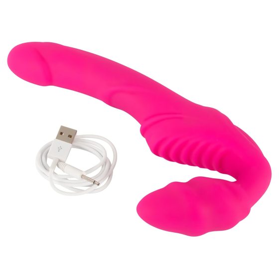 Double2Teaser - felcsatolható vibrátor tartópánt nélkül (pink)