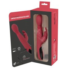   You2Toys Massager - lökő-forgó, melegítő G-pont vibrátor (piros)