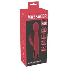   You2Toys Massager - lökő-forgó, melegítő G-pont vibrátor (piros)