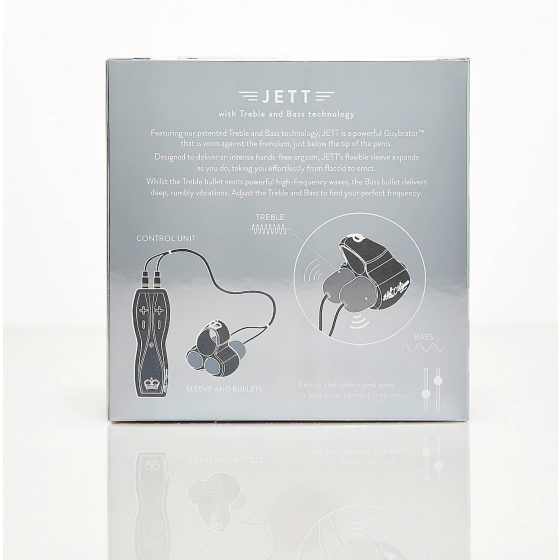 HOT Octopuss JETT - 2 motoros makkvibrátor (fekete)