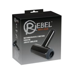   Rebel - akkus, fel-le mozgó, vibráló maszturbátor (fekete)