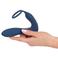   You2Toys Prostate Plug - anál vibrátor péniszgyűrűvel (kék)