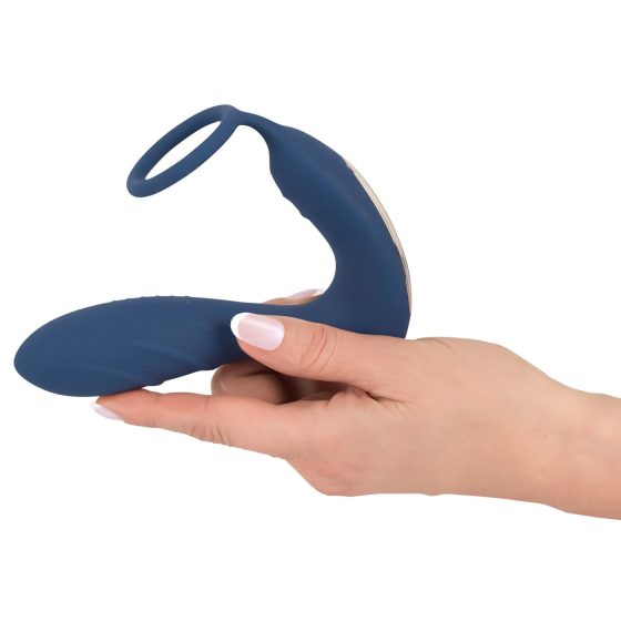 You2Toys Prostate Plug - anál vibrátor péniszgyűrűvel (kék)