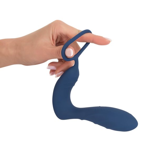 You2Toys Prostate Plug - anál vibrátor péniszgyűrűvel (kék)