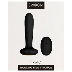  Svakom Primo - akkus, vízálló, melegítő anál vibrátor (fekete)