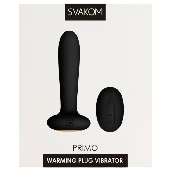 Svakom Primo - akkus, vízálló, melegítő anál vibrátor (fekete)