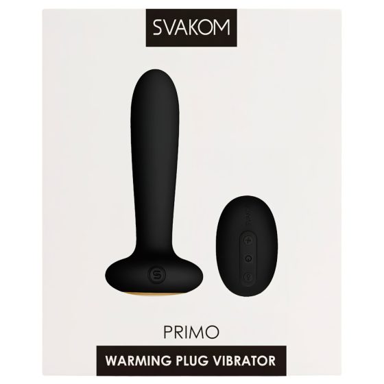 Svakom Primo - akkus, vízálló, melegítő anál vibrátor (fekete)