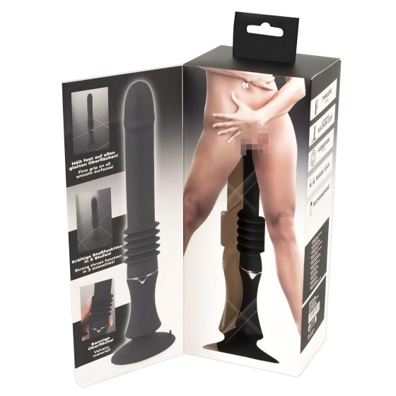 You2Toys Fucking Machine - tapadókorongos lökő vibrátor (fekete)