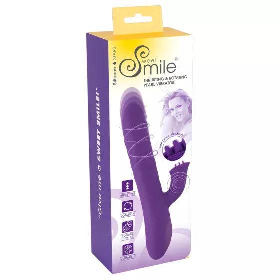 Smile Pearl - gyöngyös lökő vibrátor (lila)