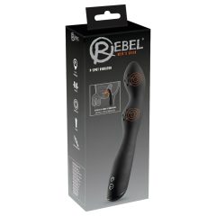 Rebel P-Spot - 2 motoros prosztata vibrátor (fekete)