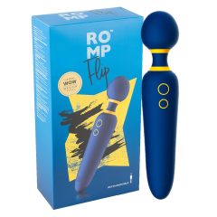   ROMP Flip Wand - akkus, vízálló masszírozó vibrátor (kék)
