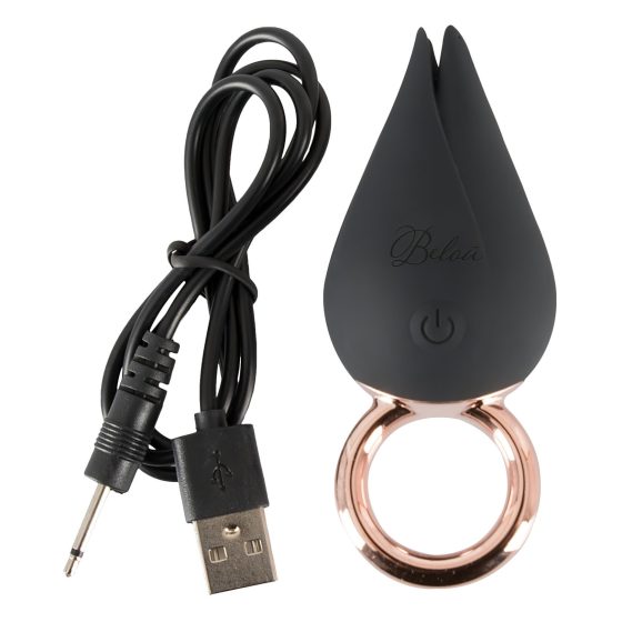 Belou - akkus, vízálló csikló vibrátor ( fekete)