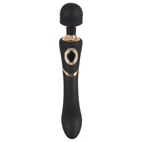Cleopatra Wand - prémium masszírozó vibrátor strasszokkal (fekete)