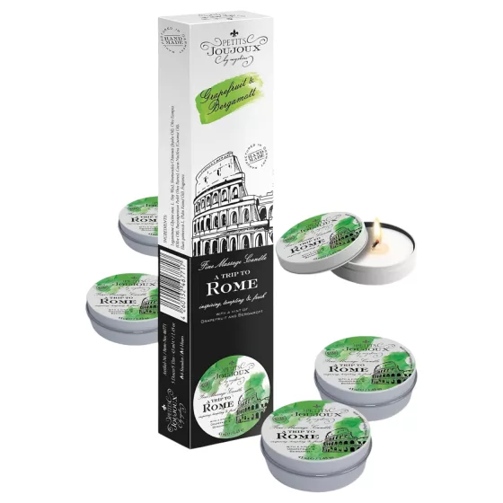 Petits Joujoux Rome - masszázsgyertya szett, grapefruit-bergamott (5 x 43 ml)