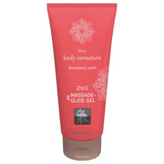   Shiatsu 2in1 Strawberry scent - masszázs síkosító - eper (200ml)