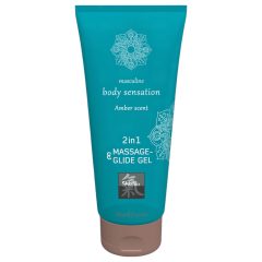   Shiatsu 2in1 Amber Scent - masszázs síkosító - amber (200ml)