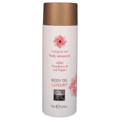  Shiatsu Luxury - ehető masszázsolaj - eper-vörösbors (75ml)
