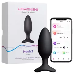   Lovense Hush 2 S - fekete app-vezérelt anál vibrátor (38 mm)