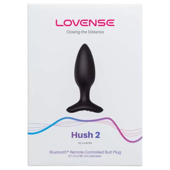Lovense Hush 2 S - fekete app-vezérelt anál vibrátor (38 mm)