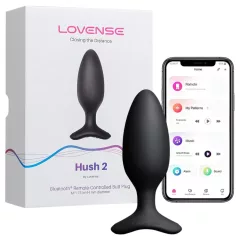   Lovense Hush 2 M - fekete app-vezérelt anál vibrátor (45 mm)