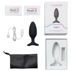   Lovense Hush 2 M - fekete app-vezérelt anál vibrátor (45 mm)