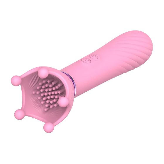 / Sunfo - 2in1 mellbimbó vibrátor (pink)