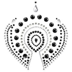   Csillogó gyémántok intim ékszer szett - 3 részes (fekete)