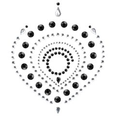   Csillogó gyémántok intim ékszer szett - 3 részes (fekete)