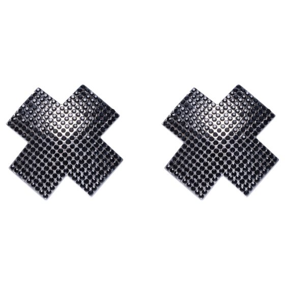 Cottelli - strasszos X bimbómatrica (fekete)