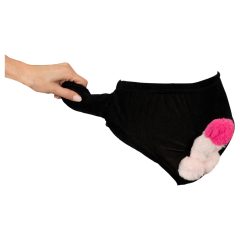 / Pumpás péniszes alsó (fekete)