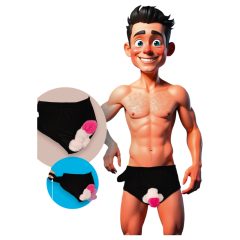 / Pumpás péniszes alsó (fekete)