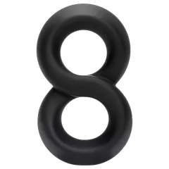   Pulselock Taur - dupla pénisz- és heregyűrű (fekete) - 20mm