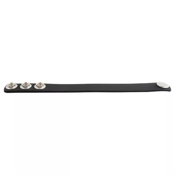 Pulselock Forge - állítható patentos szilikon péniszgyűrű (fekete) - 200mm