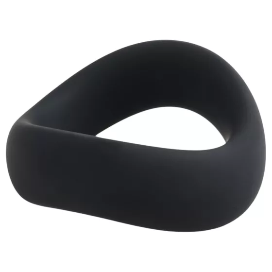 Pulselock Cocktura - csavart szilikon péniszgyűrű (fekete) - 45mm
