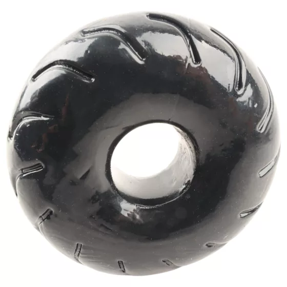 Pulselock Forge - fekete kerék mintás TPE péniszgyűrű (19 mm)