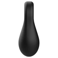   Pulselock Taur - szilikon pénisz- és heregyűrű üveggolyókkal (fekete)