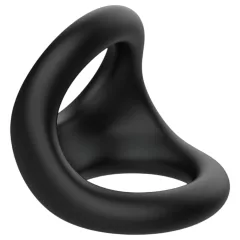 Pulselock Taur - kontúros pénisz- és heregyűrű (fekete)