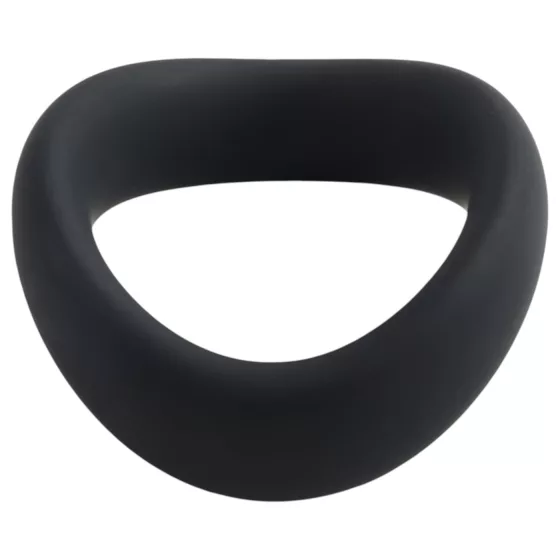 Pulselock Cocktura - csavart szilikon péniszgyűrű (fekete) - 50mm