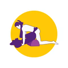   Desirel Magic Pillow - felfújható szexpárna dildótartóval (lila)