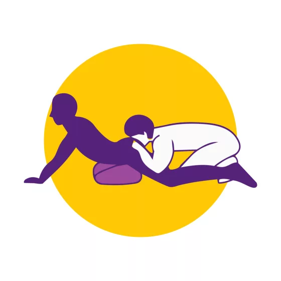 Desirel Magic Pillow - felfújható szexpárna dildótartóval (lila)