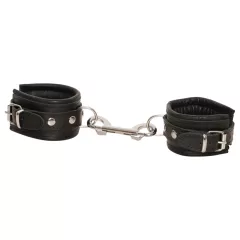 ZADO - bőr csukló bilincs és karabiner (fekete)