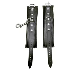 ZADO - bőr csukló bilincs és karabiner (fekete)